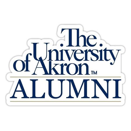 R & R Imports R & R Imports STC4-C-AKN20 ALUM 2pk Akron Zips 4 in. Laser Cut Alumni Vinyl Decal Sticker - Pack of 2 STC4-C-AKN20 ALUM 2pk